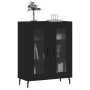 Aparador de madera de ingeniería negro 69,5x34x90 cm de vidaXL, Aparadores - Ref: Foro24-827805, Precio: 88,17 €, Descuento: %