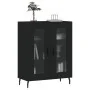 Engineered wood black sideboard 69.5x34x90 cm by vidaXL, Sideboards - Ref: Foro24-827805, Price: 87,12 €, Discount: %