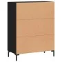 Engineered wood black sideboard 69.5x34x90 cm by vidaXL, Sideboards - Ref: Foro24-827805, Price: 87,12 €, Discount: %