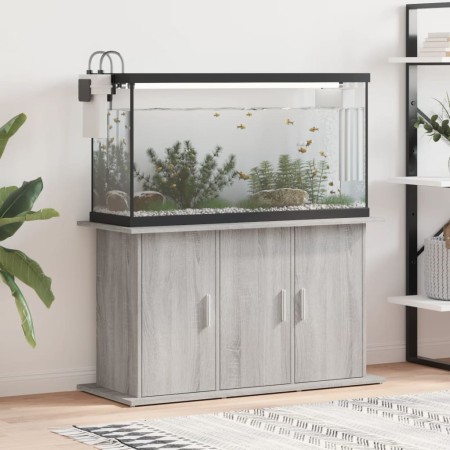 Soporte para acuario madera ingeniería gris Sonoma 101x41x58 cm en Soportes para acuarios | Comprar online en Foru.es