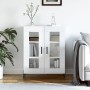 Aparador de madera contrachapada blanco brillante 69,5x34x90 cm de vidaXL, Aparadores - Ref: Foro24-827798, Precio: 97,93 €, ...
