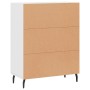 Aparador de madera de ingeniería blanco 69,5x34x90 cm de vidaXL, Aparadores - Ref: Foro24-827804, Precio: 97,04 €, Descuento: %