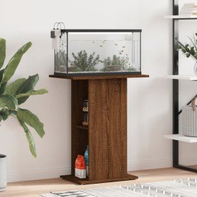 Soporte acuario madera ingeniería marrón roble 60,5x36x72,5 cm en Soportes para acuarios | Comprar online en Foru.es