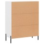 Aparador de madera de ingeniería blanco 69,5x34x90 cm de vidaXL, Aparadores - Ref: Foro24-827796, Precio: 92,07 €, Descuento: %