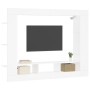 Mueble para TV madera de ingeniería blanco 152x22x113 cm en Muebles TV | Comprar online en Foru.es