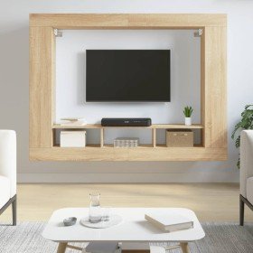 Mueble de TV madera de ingeniería roble Sonoma 152x22x113 cm en Muebles TV | Comprar online en Foru.es