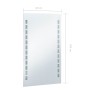 Espejo de pared de baño con LED 60x100 cm en Espejos | Comprar online en Foru.es