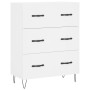 Aparador de madera de ingeniería blanco 69,5x34x90 cm de vidaXL, Aparadores - Ref: Foro24-827844, Precio: 94,95 €, Descuento: %