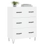 Aparador de madera de ingeniería blanco 69,5x34x90 cm de vidaXL, Aparadores - Ref: Foro24-827844, Precio: 94,95 €, Descuento: %