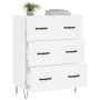 Aparador de madera de ingeniería blanco 69,5x34x90 cm de vidaXL, Aparadores - Ref: Foro24-827844, Precio: 94,95 €, Descuento: %