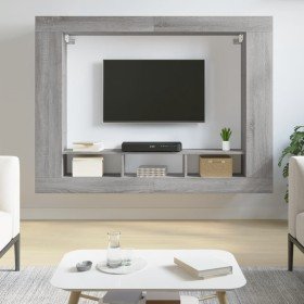 Mueble de TV madera de ingeniería gris Sonoma 152x22x113 cm en Muebles TV | Comprar online en Foru.es