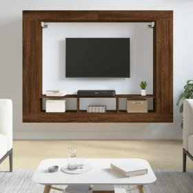 Mueble para TV madera de ingeniería roble marrón 152x22x113 cm en Muebles TV | Comprar online en Foru.es