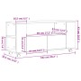 Mueble para TV madera de ingeniería roble ahumado 102x34,5x43cm en Muebles TV | Comprar online en Foru.es