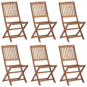Sillas de exterior plegables 6 uds madera maciza acacia en Sillas de jardín | Comprar online en Foru.es
