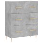 Aparador de madera de ingeniería gris hormigón 69,5x34x90 cm de vidaXL, Aparadores - Ref: Foro24-827840, Precio: 94,79 €, Des...