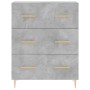 Aparador de madera de ingeniería gris hormigón 69,5x34x90 cm de vidaXL, Aparadores - Ref: Foro24-827840, Precio: 94,79 €, Des...