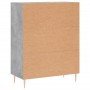 Aparador de madera de ingeniería gris hormigón 69,5x34x90 cm de vidaXL, Aparadores - Ref: Foro24-827840, Precio: 94,79 €, Des...