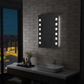 Espejo de pared de baño con LED 60x80 cm en Espejos | Comprar online en Foru.es