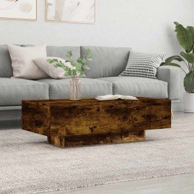 Mesa de centro madera de ingeniería roble ahumado 100x49,5x31cm en Mesas de centro | Comprar online en Foru.es