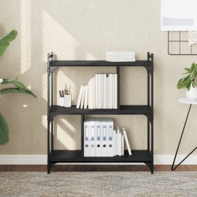 Librería de 3 estantes madera de ingeniería negro 76x32x88 cm en Librerías y estanterías | Comprar online en Foru.es