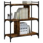 Librería 3 estantes madera ingeniería roble ahumado 76x32x88 cm en Librerías y estanterías | Comprar online en Foru.es