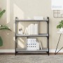 Librería 3 estantes madera ingeniería gris Sonoma 76x32x88 cm en Librerías y estanterías | Comprar online en Foru.es