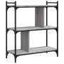 Librería 3 estantes madera ingeniería gris Sonoma 76x32x88 cm en Librerías y estanterías | Comprar online en Foru.es