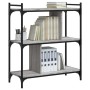Librería 3 estantes madera ingeniería gris Sonoma 76x32x88 cm en Librerías y estanterías | Comprar online en Foru.es