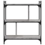 Librería 3 estantes madera ingeniería gris Sonoma 76x32x88 cm en Librerías y estanterías | Comprar online en Foru.es