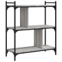 Librería 3 estantes madera ingeniería gris Sonoma 76x32x88 cm en Librerías y estanterías | Comprar online en Foru.es