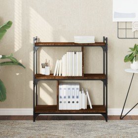 Librería 3 estantes madera ingeniería marrón roble 76x32x88 cm en Librerías y estanterías | Comprar online en Foru.es