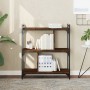 Librería 3 estantes madera ingeniería marrón roble 76x32x88 cm en Librerías y estanterías | Comprar online en Foru.es