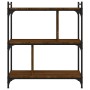 Librería 3 estantes madera ingeniería marrón roble 76x32x88 cm en Librerías y estanterías | Comprar online en Foru.es