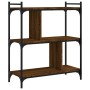 Librería 3 estantes madera ingeniería marrón roble 76x32x88 cm en Librerías y estanterías | Comprar online en Foru.es