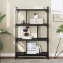 Librería de 4 estantes madera de ingeniería negra 76x32x123 cm en Librerías y estanterías | Comprar online en Foru.es