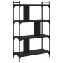 Librería de 4 estantes madera de ingeniería negra 76x32x123 cm en Librerías y estanterías | Comprar online en Foru.es