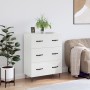 Aparador de madera contrachapada blanco brillante 69,5x34x90 cm de vidaXL, Aparadores - Ref: Foro24-827846, Precio: 102,44 €,...