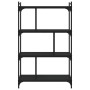 Librería de 4 estantes madera de ingeniería negra 76x32x123 cm en Librerías y estanterías | Comprar online en Foru.es