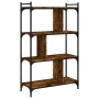 Librería 4 estantes madera ingeniería roble ahumado 76x32x123cm en Librerías y estanterías | Comprar online en Foru.es