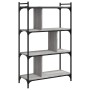 Librería 4 estantes madera ingeniería gris Sonoma 76x32x123 cm en Librerías y estanterías | Comprar online en Foru.es