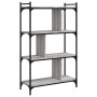 Librería 4 estantes madera ingeniería gris Sonoma 76x32x123 cm en Librerías y estanterías | Comprar online en Foru.es