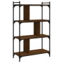 Librería 4 estantes madera ingeniería marrón roble 76x32x123 cm en Librerías y estanterías | Comprar online en Foru.es