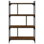 Librería 4 estantes madera ingeniería marrón roble 76x32x123 cm en Librerías y estanterías | Comprar online en Foru.es