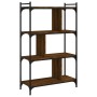 Librería 4 estantes madera ingeniería marrón roble 76x32x123 cm en Librerías y estanterías | Comprar online en Foru.es