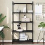 Librería de 5 estantes madera de ingeniería negro 76x32x158 cm en Librerías y estanterías | Comprar online en Foru.es