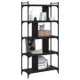 Librería de 5 estantes madera de ingeniería negro 76x32x158 cm en Librerías y estanterías | Comprar online en Foru.es