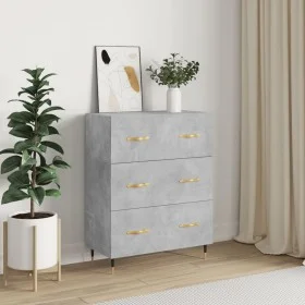 Graues Sideboard aus Holzwerkstoff Beton 69,5x34x90 cm von vidaXL, Sideboards - Ref: Foro24-827832, Preis: 67,60 €, Rabatt: %