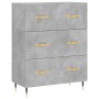 Aparador de madera de ingeniería gris hormigón 69,5x34x90 cm de vidaXL, Aparadores - Ref: Foro24-827832, Precio: 68,17 €, Des...