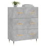 Aparador de madera de ingeniería gris hormigón 69,5x34x90 cm de vidaXL, Aparadores - Ref: Foro24-827832, Precio: 68,17 €, Des...