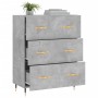 Aparador de madera de ingeniería gris hormigón 69,5x34x90 cm de vidaXL, Aparadores - Ref: Foro24-827832, Precio: 68,17 €, Des...